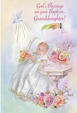 Greetings of Faith Card - Baptism (Granddaughter), Blessings