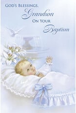 Greetings of Faith Card - Baptism (Grandson), Blessings