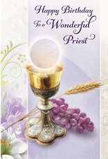 Greetings of Faith Card - Priest Birthday, Wonderful Priest