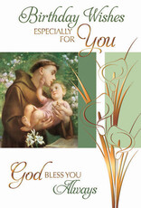 Greetings of Faith Card - Birthday, St Anthony