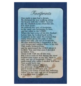 Lumen Mundi Footprints Laminated Prayer Card