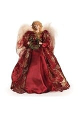 Roman Tree Topper - Angel, Burgundy with Gold Accents