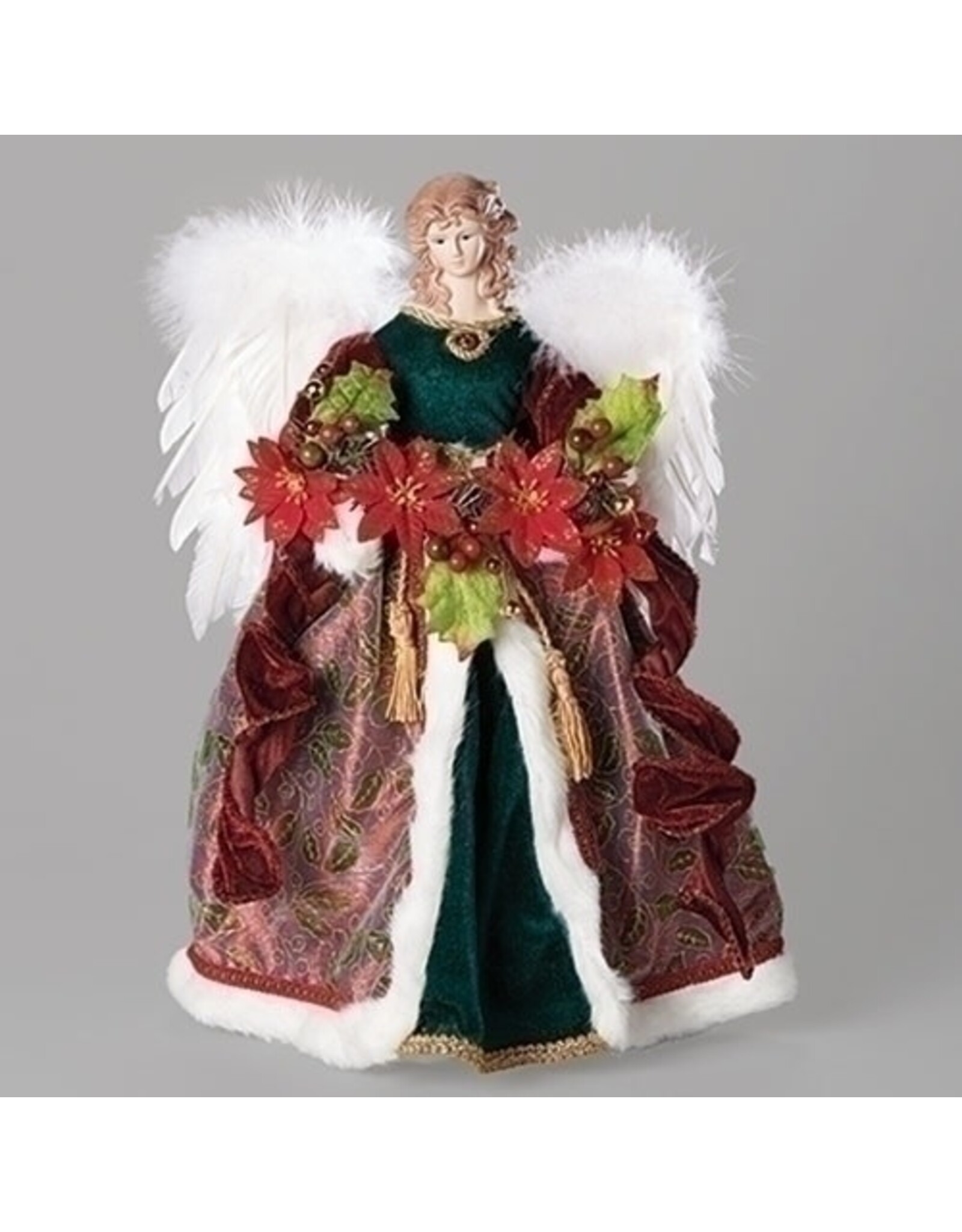 Roman Tree Topper - Angel, Poinsettia, Feather Wings