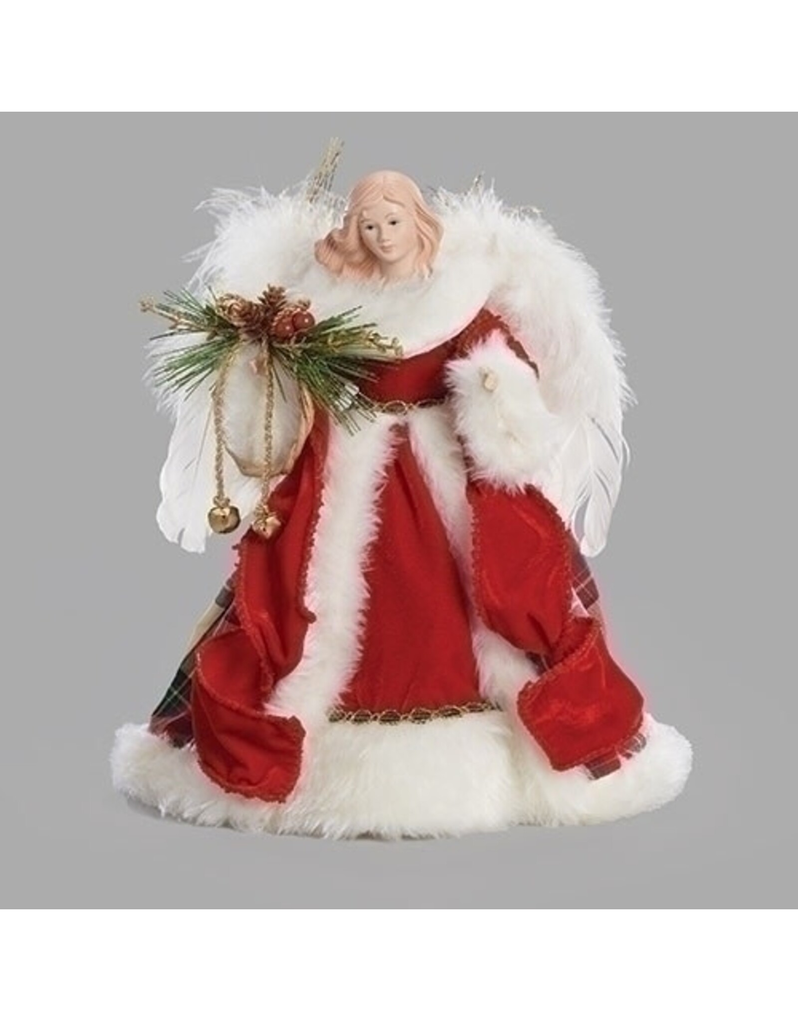 Roman Tree Topper - Angel, Plaid Cloak