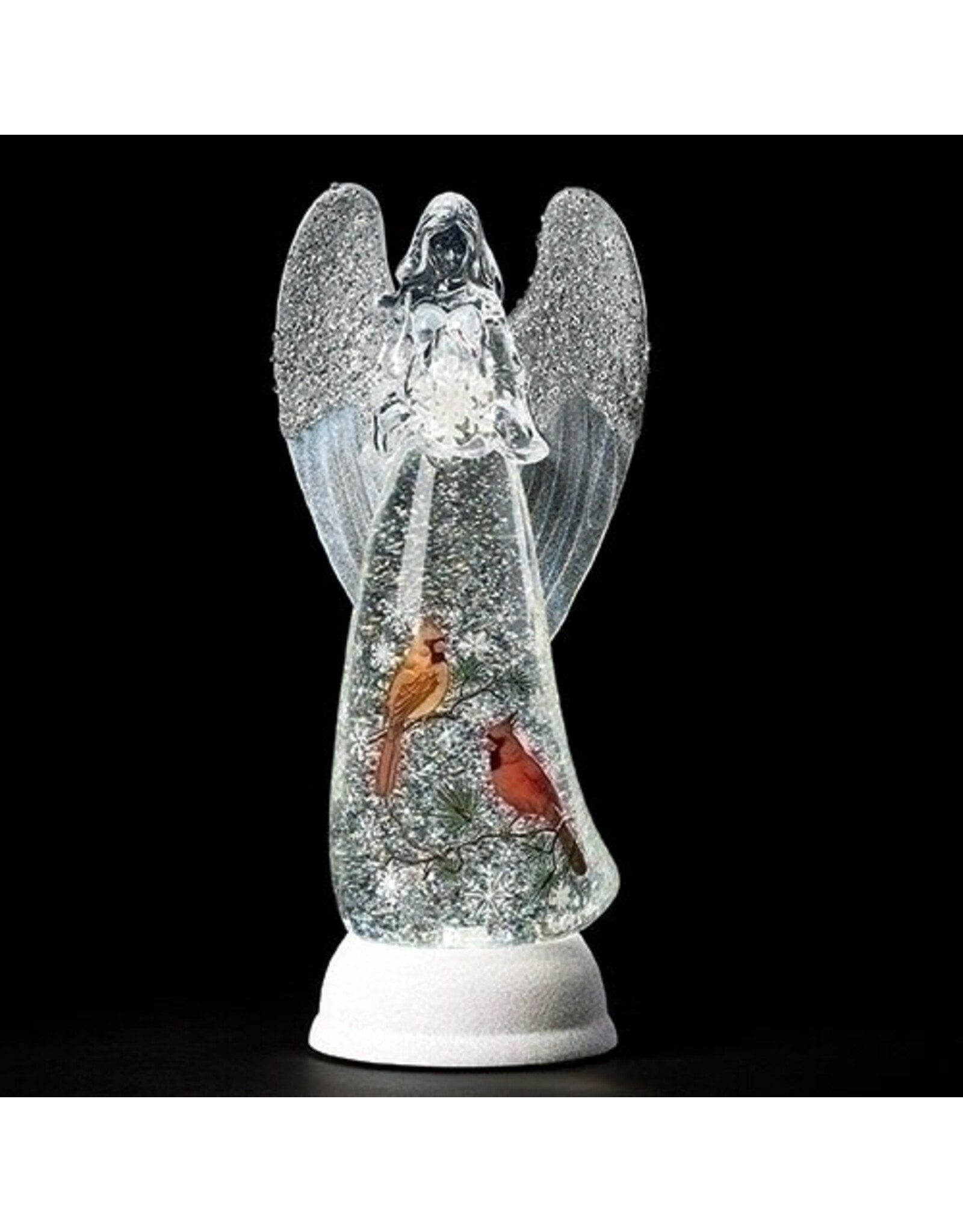 Roman LED Angel Figurine with Cardinals