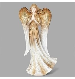 Roman Angel Figurine, Gold Sparkle