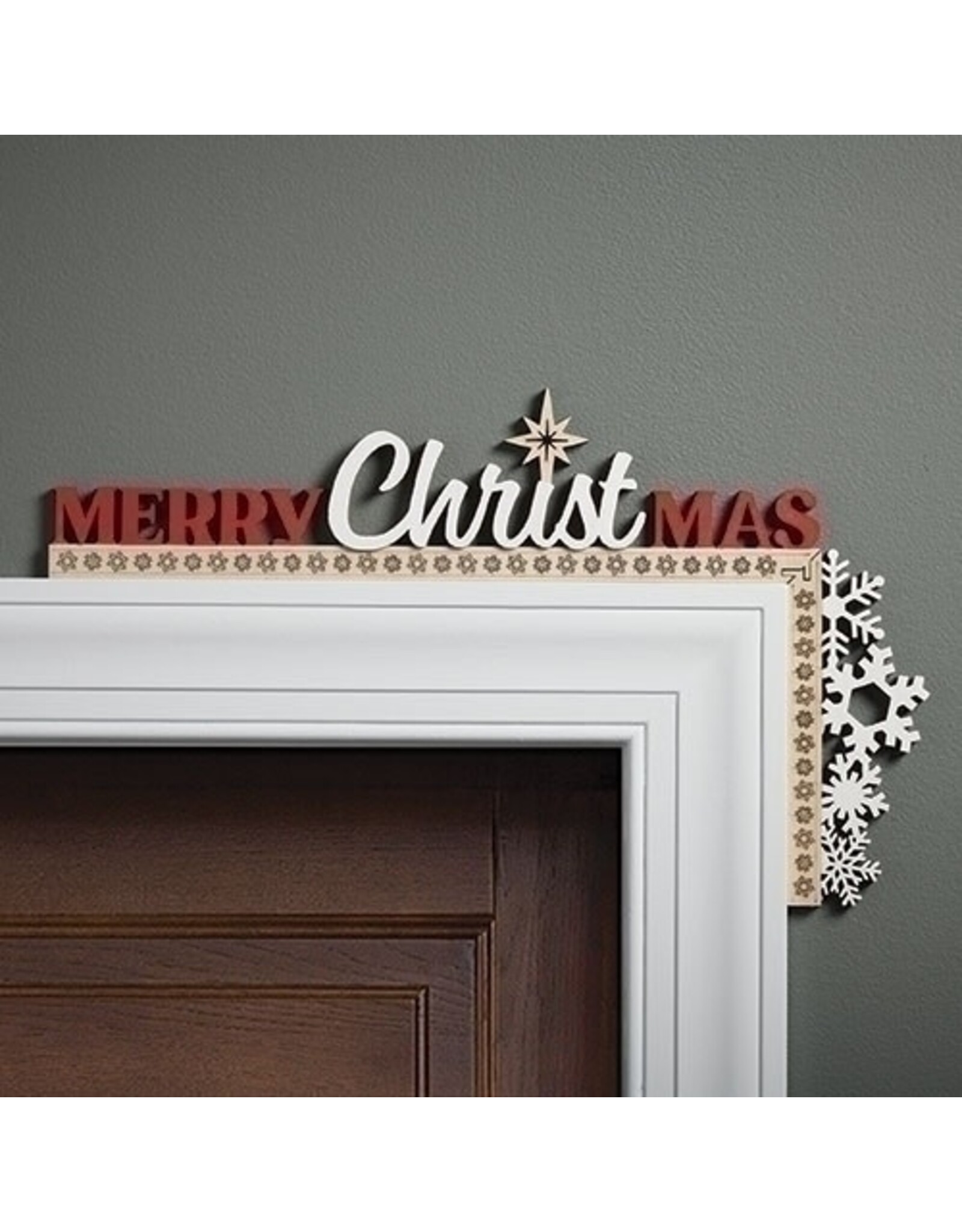 Roman Door Frame Decor - Merry CHRISTMAS