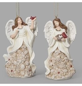 Roman Ornament - Angel, Poinsettia Pattern