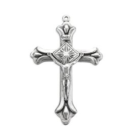 Hirten Crucifix Metal 2" Oxidized Silver
