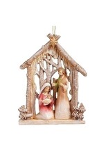 Roman Ornament - Holy Family Under Birch Stable