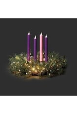 Roman Advent Wreath (Candleholder) Lighted Pine/Silver