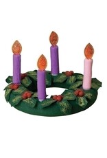 Roman Fabric Advent Wreath with Hook/Loop Candles