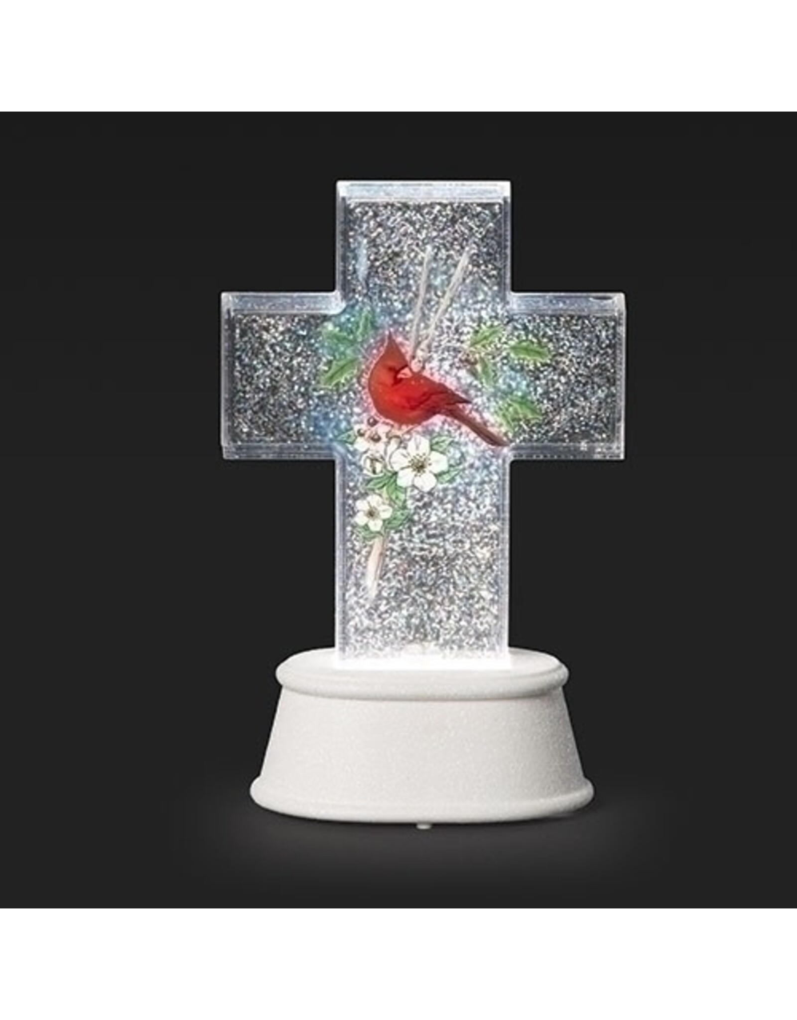 Roman LED Swirl Cross with Cardinal