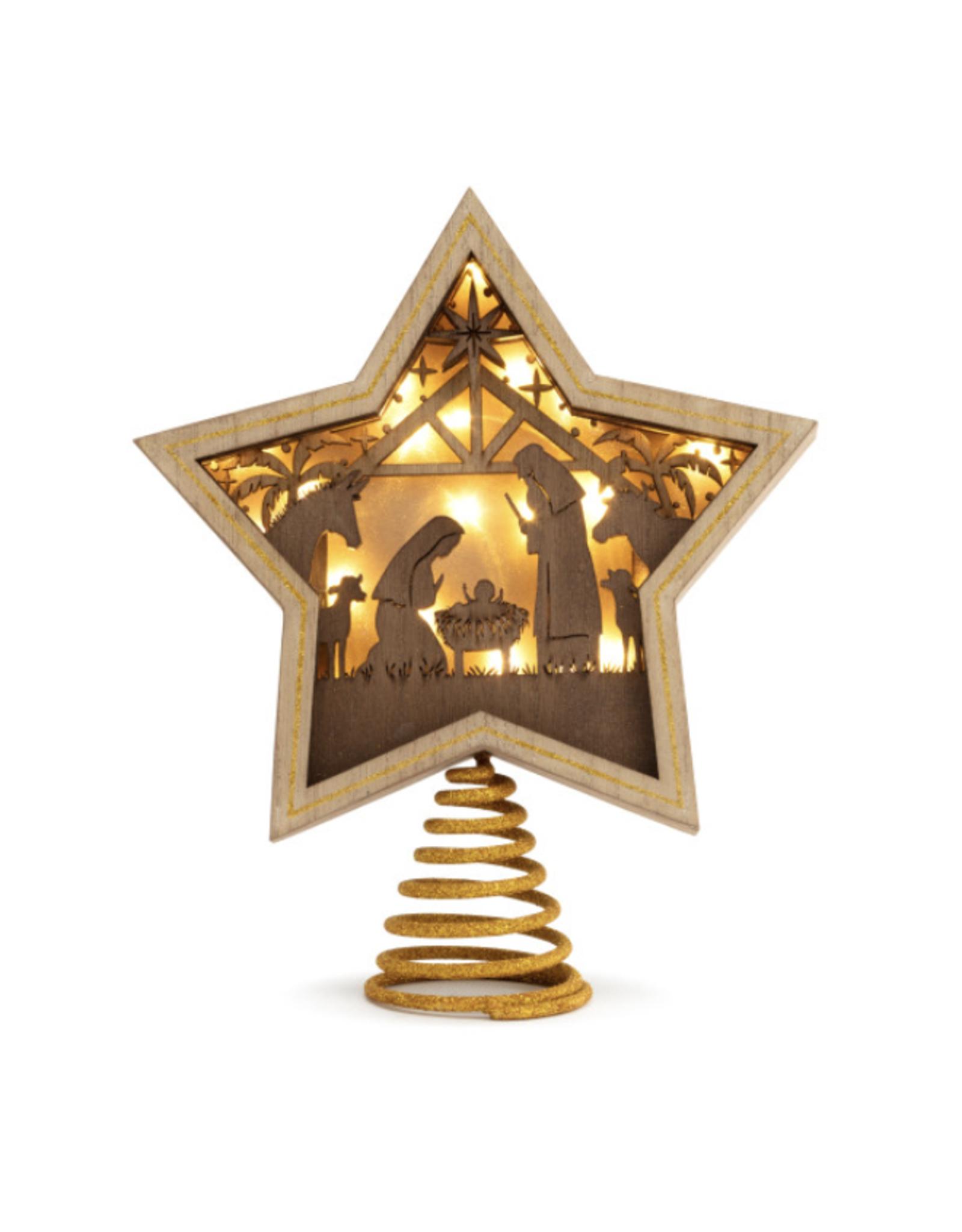 Demdaco Tree Topper - Nativity Lit Star