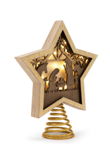 Demdaco Tree Topper - Nativity Lit Star