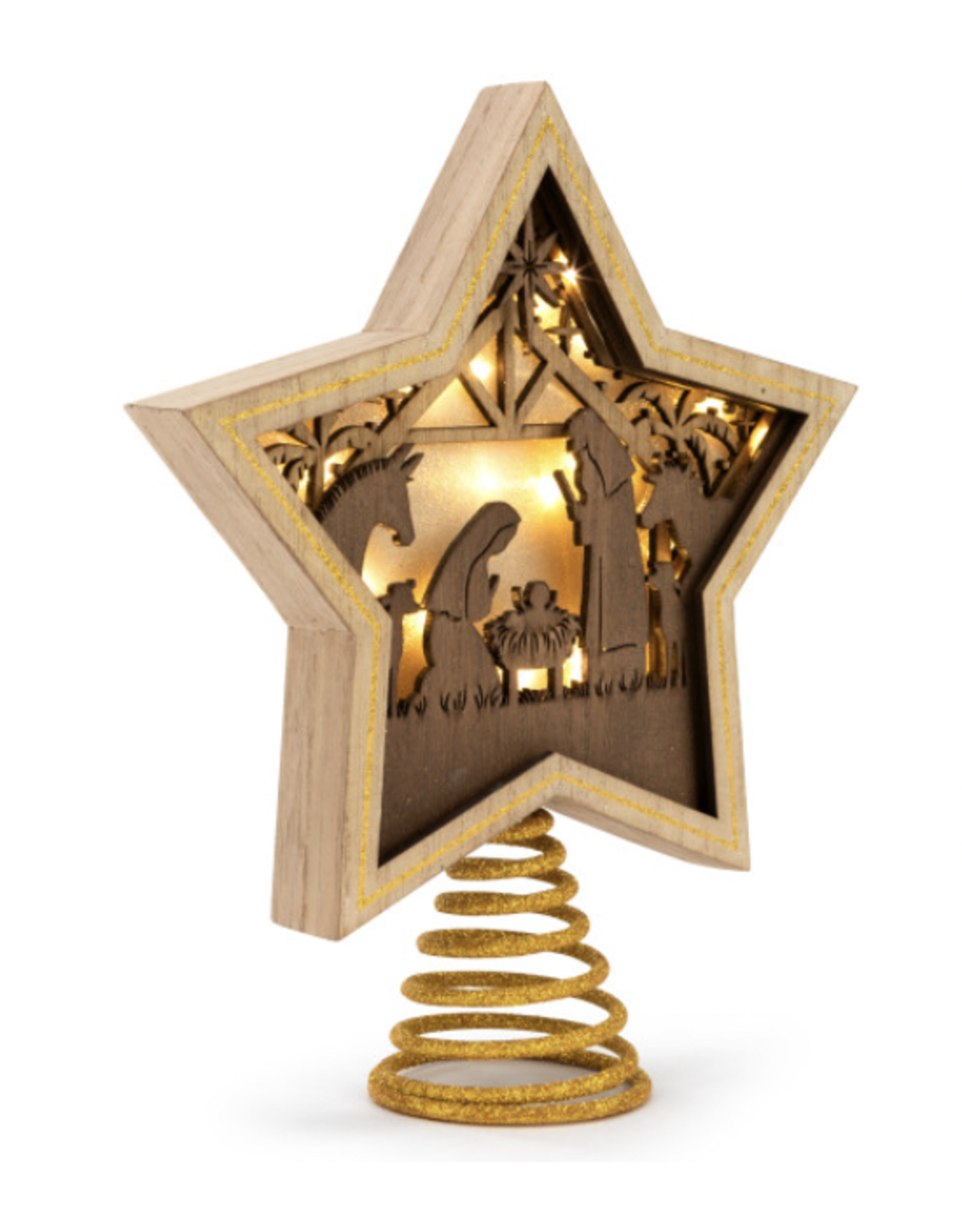 Demdaco Tree Topper - Nativity Lit Star