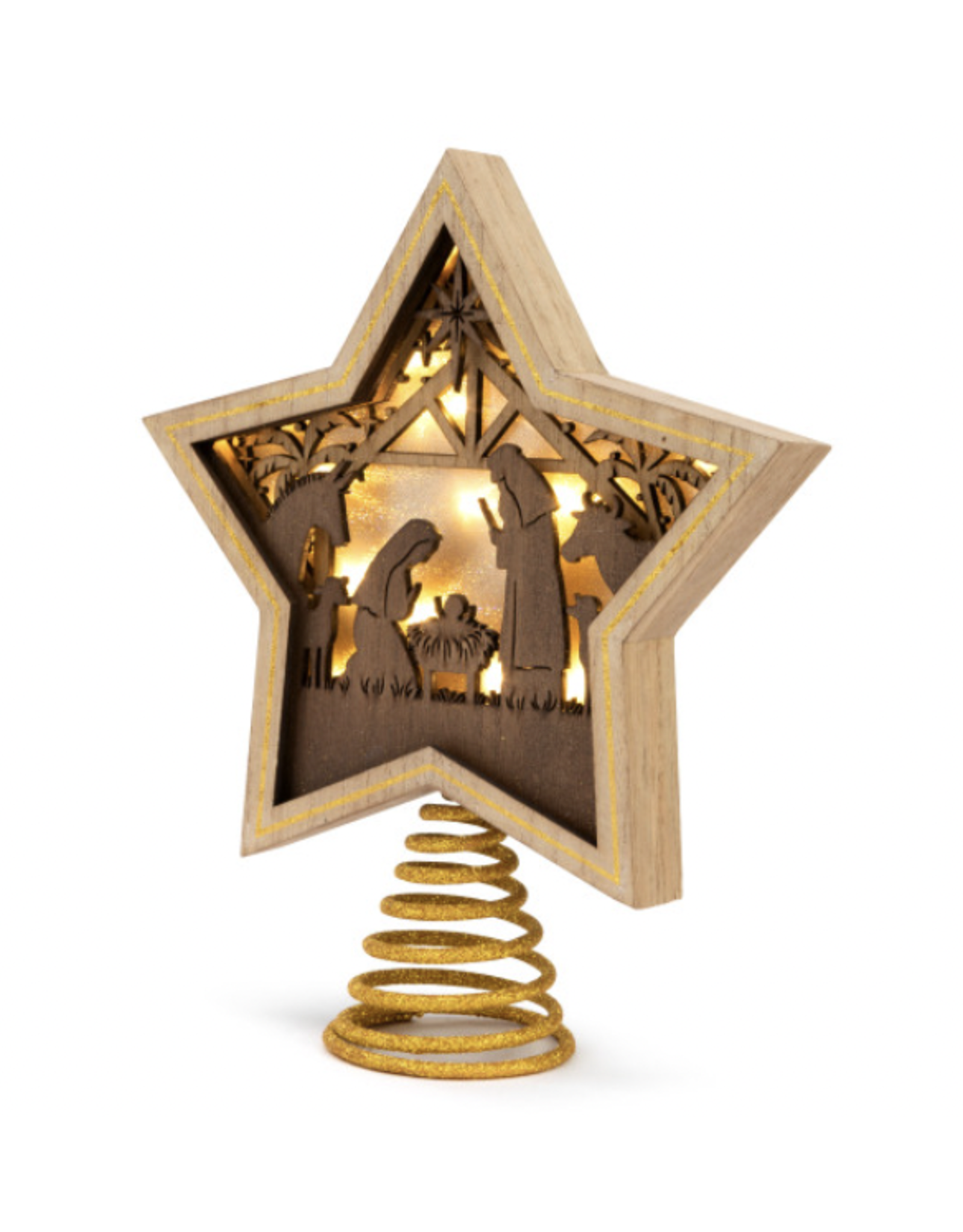 Demdaco Tree Topper - Nativity Lit Star