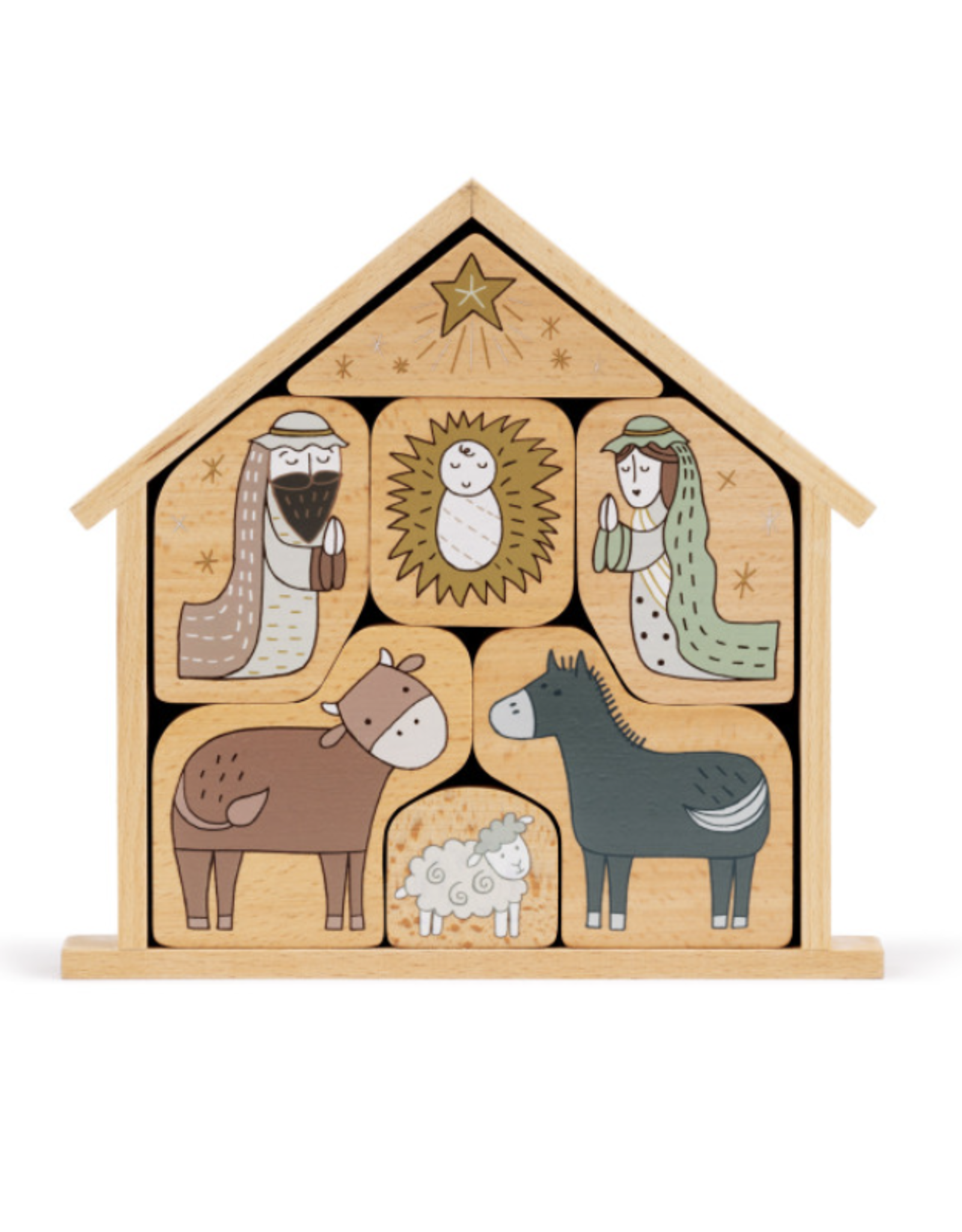 Demdaco Nativity Wooden Puzzle Set