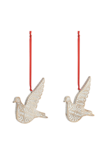 Here Comes Santa Claus Dove Ornament Set, One to Keep One to Share