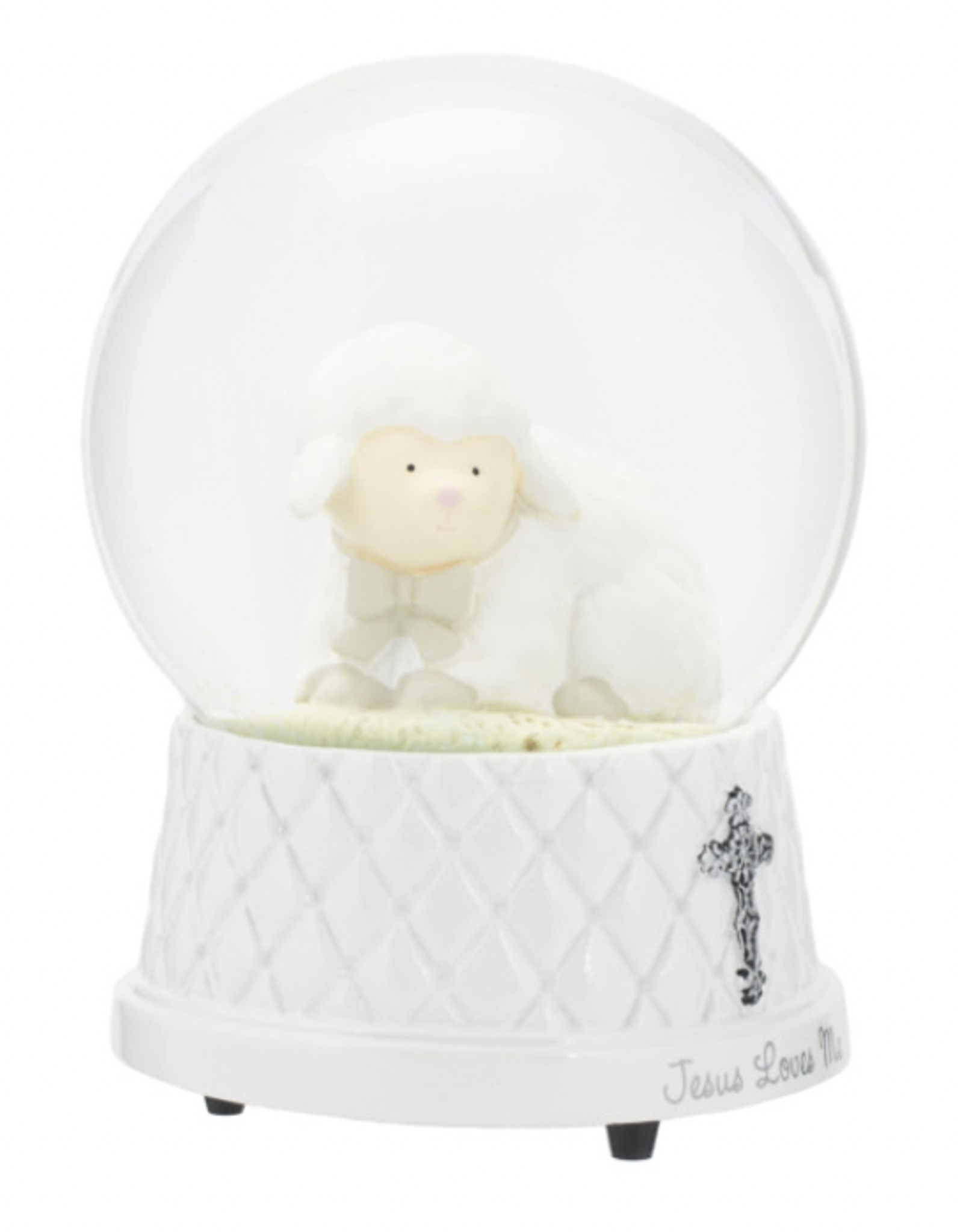 Tender Blessings Jesus Loves Me Musical Water Globe (Lamb)