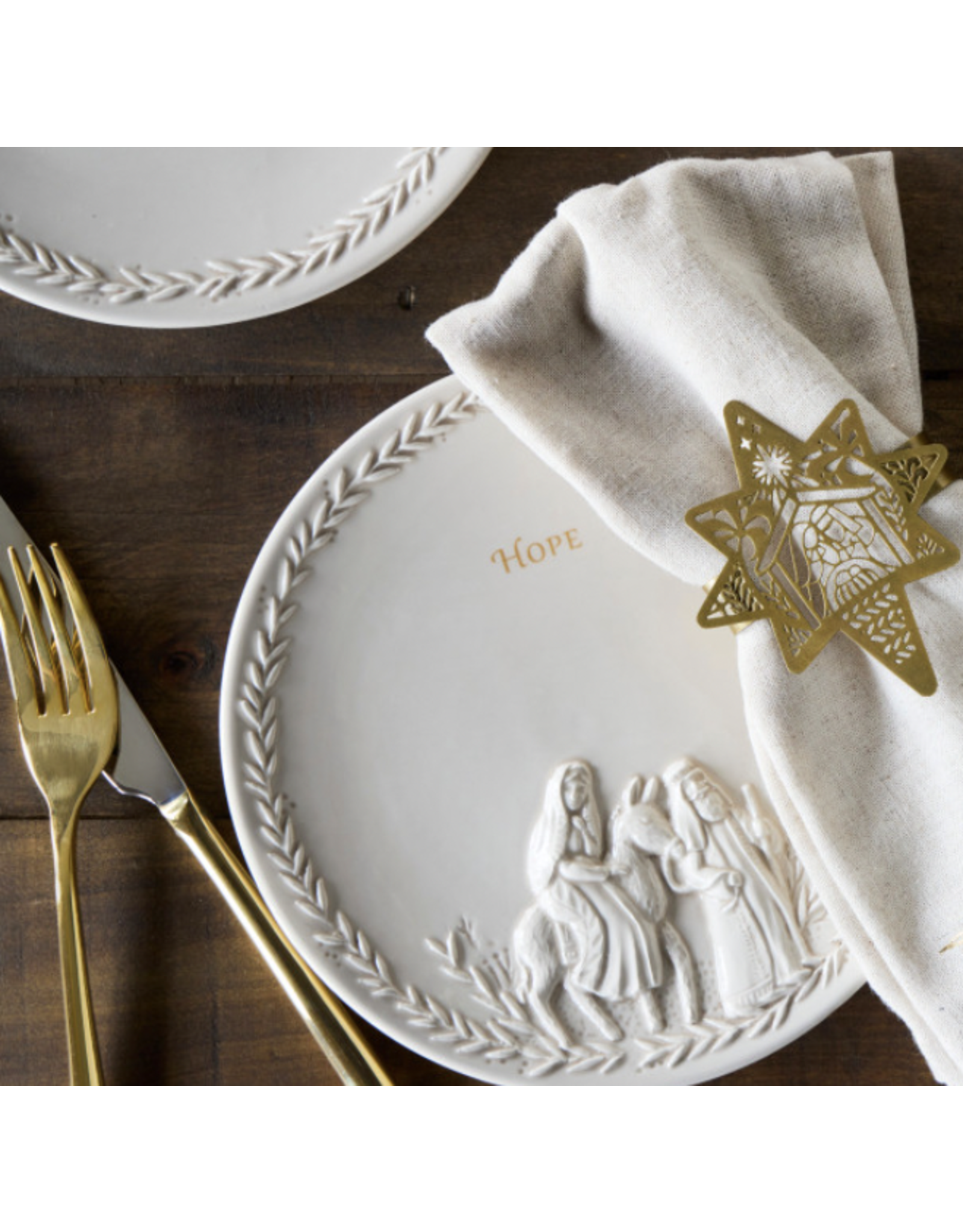Christmas Journey Star of Bethlehem Napkin Rings (Set of 4)