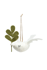 Faithful Finds Dove Ornament, Felted Cream