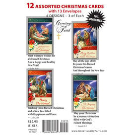 Greetings of Faith Boxed Christmas Cards - Assorted (12)