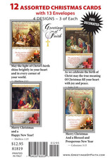 Greetings of Faith Boxed Christmas Cards - Assorted (12)