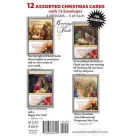 Greetings of Faith Boxed Christmas Cards - Assorted (12)