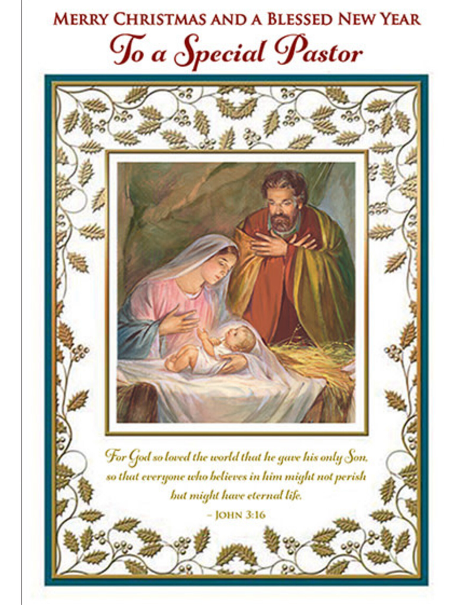 Greetings of Faith Christmas Card for Pastor