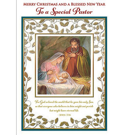 Greetings of Faith Christmas Card for Pastor