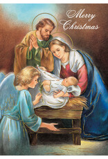 Greetings of Faith Christmas Card - Holy Family with Angel