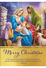 Greetings of Faith Christmas Card - Holy Family with Young Shepherd