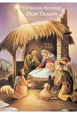 Greetings of Faith Christmas Card for Deacon - Nativity