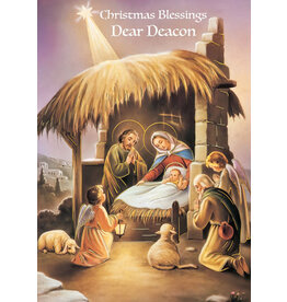 Greetings of Faith Christmas Card for Deacon - Nativity