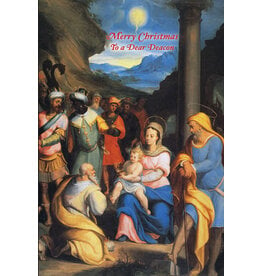 Greetings of Faith Christmas Card for Deacon - Holy Family