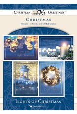 Hermitage Art Boxed Christmas Cards - Lights of Christmas, KJV (12)