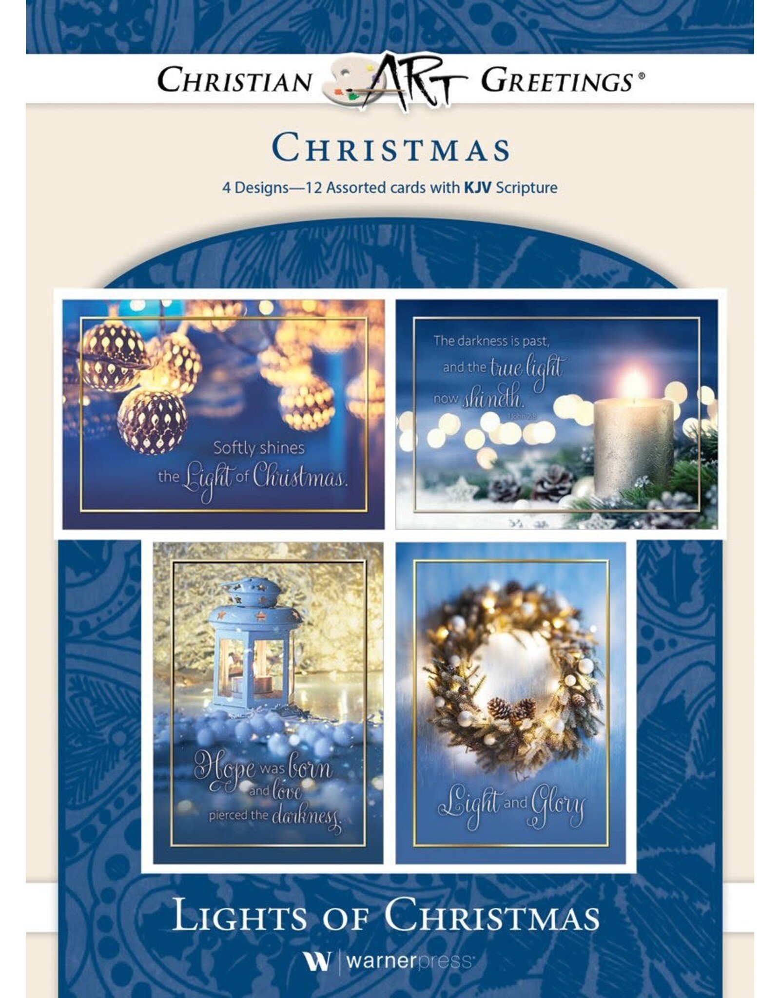 Hermitage Art Boxed Christmas Cards - Lights of Christmas, KJV (12)