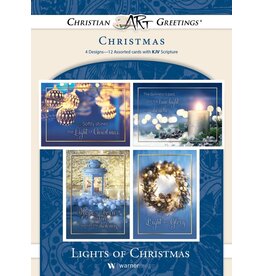 Hermitage Art Boxed Christmas Cards - Lights of Christmas, KJV (12)