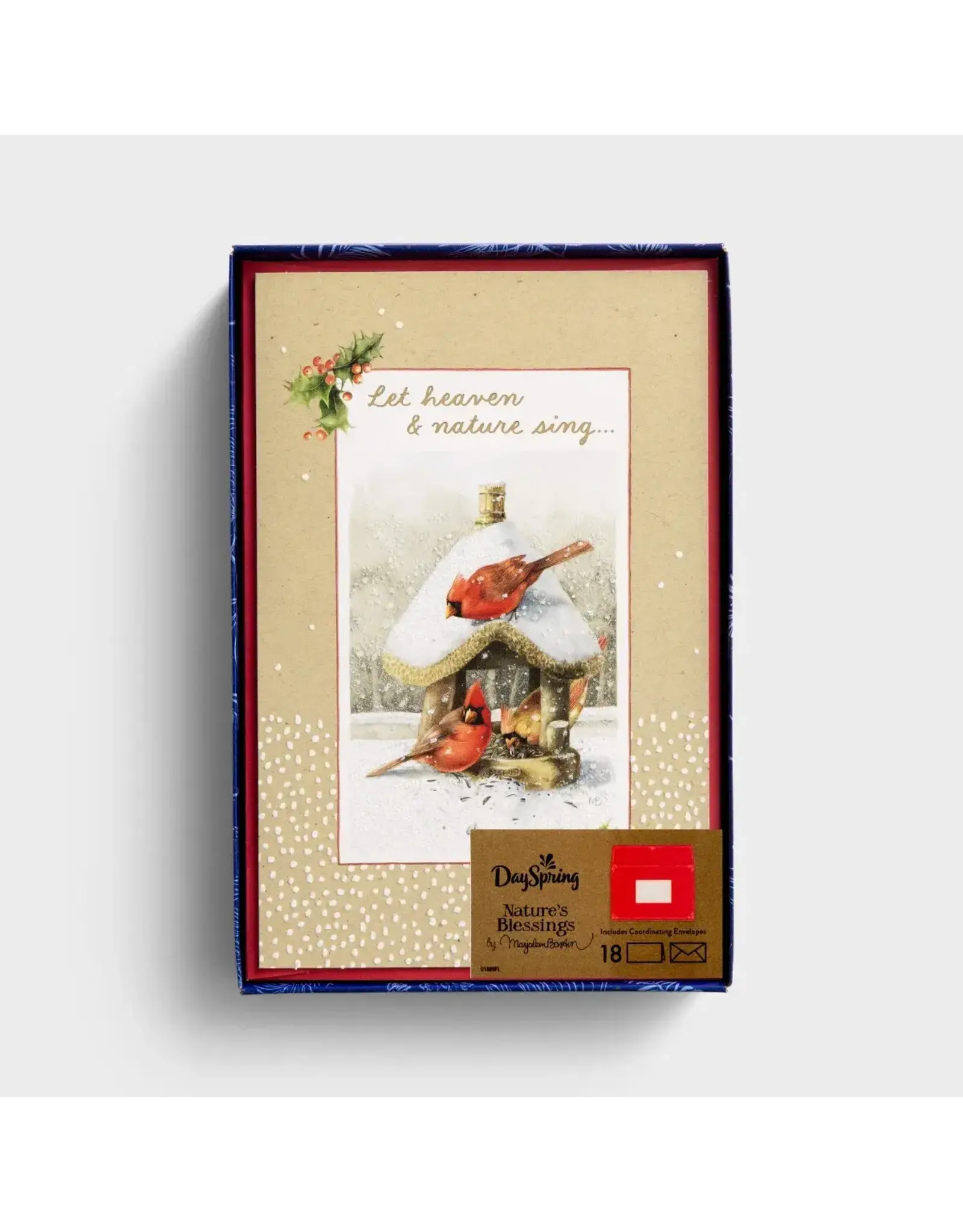 Dayspring Boxed Christmas Cards - Let Heaven and Nature Sing, Cardinal (18)