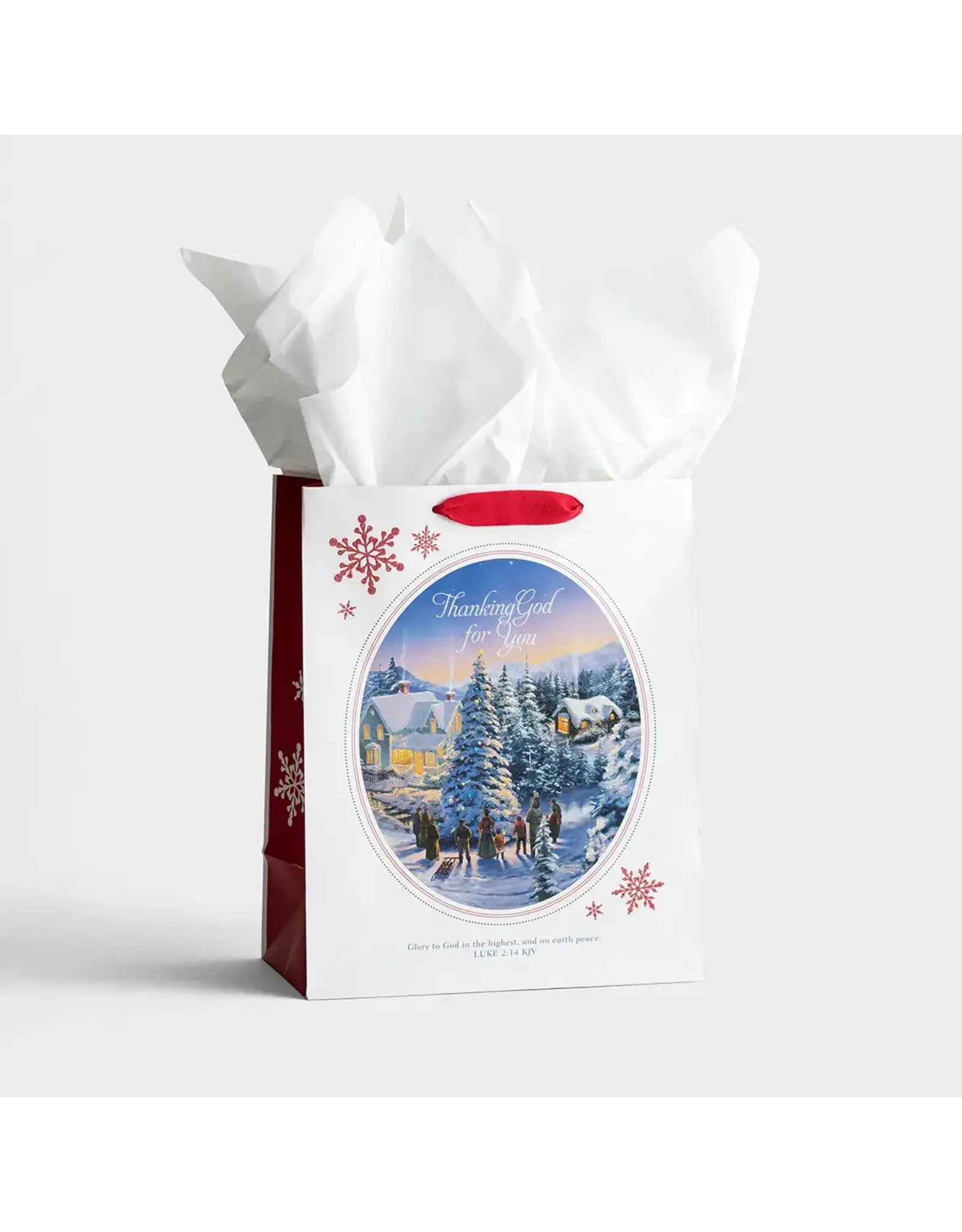 Dayspring Christmas Gift Bag - Thanking God for You (Large)