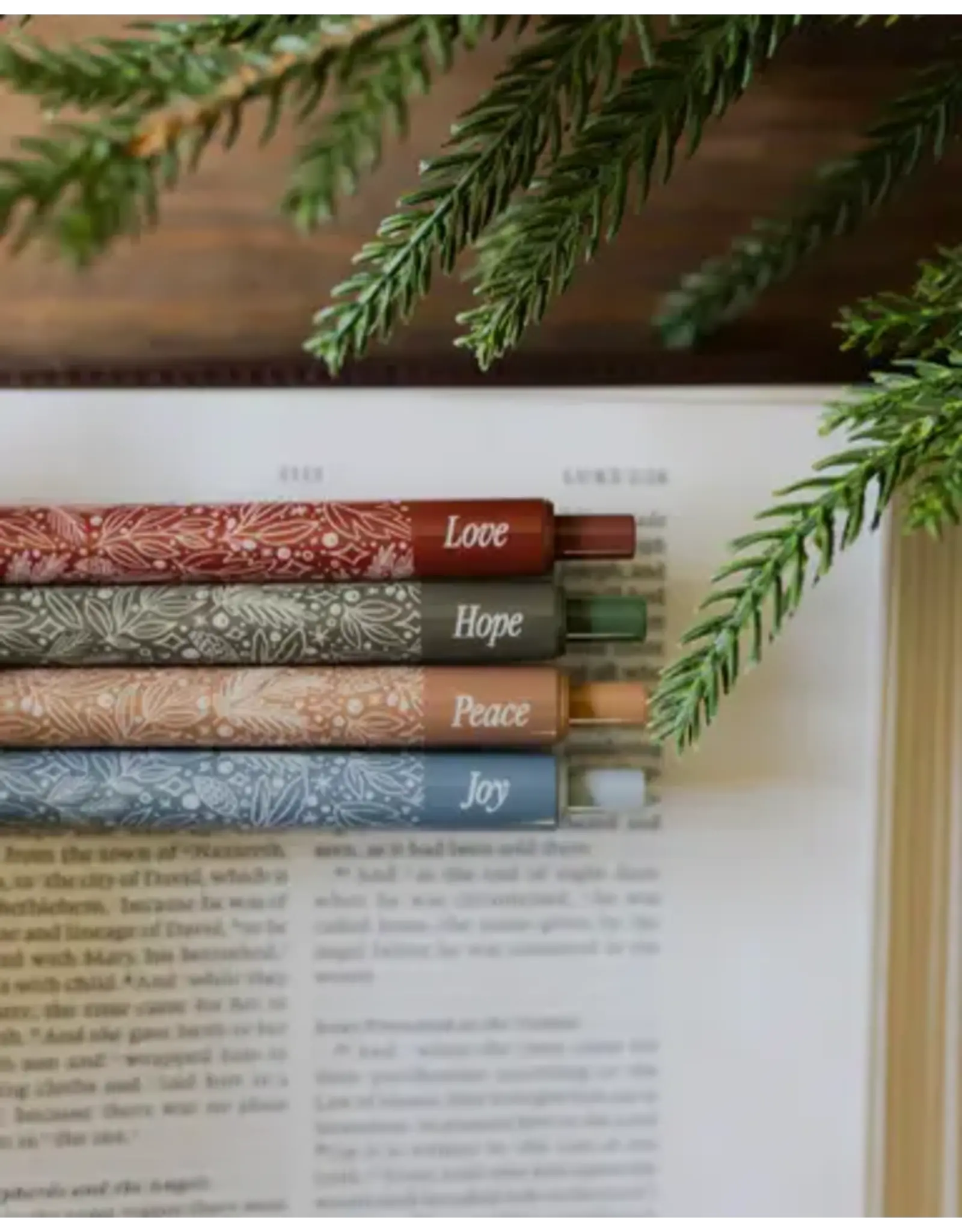 The Daily Grace Co. Pen Set, Advent (Hope, Love, Joy, Peace)