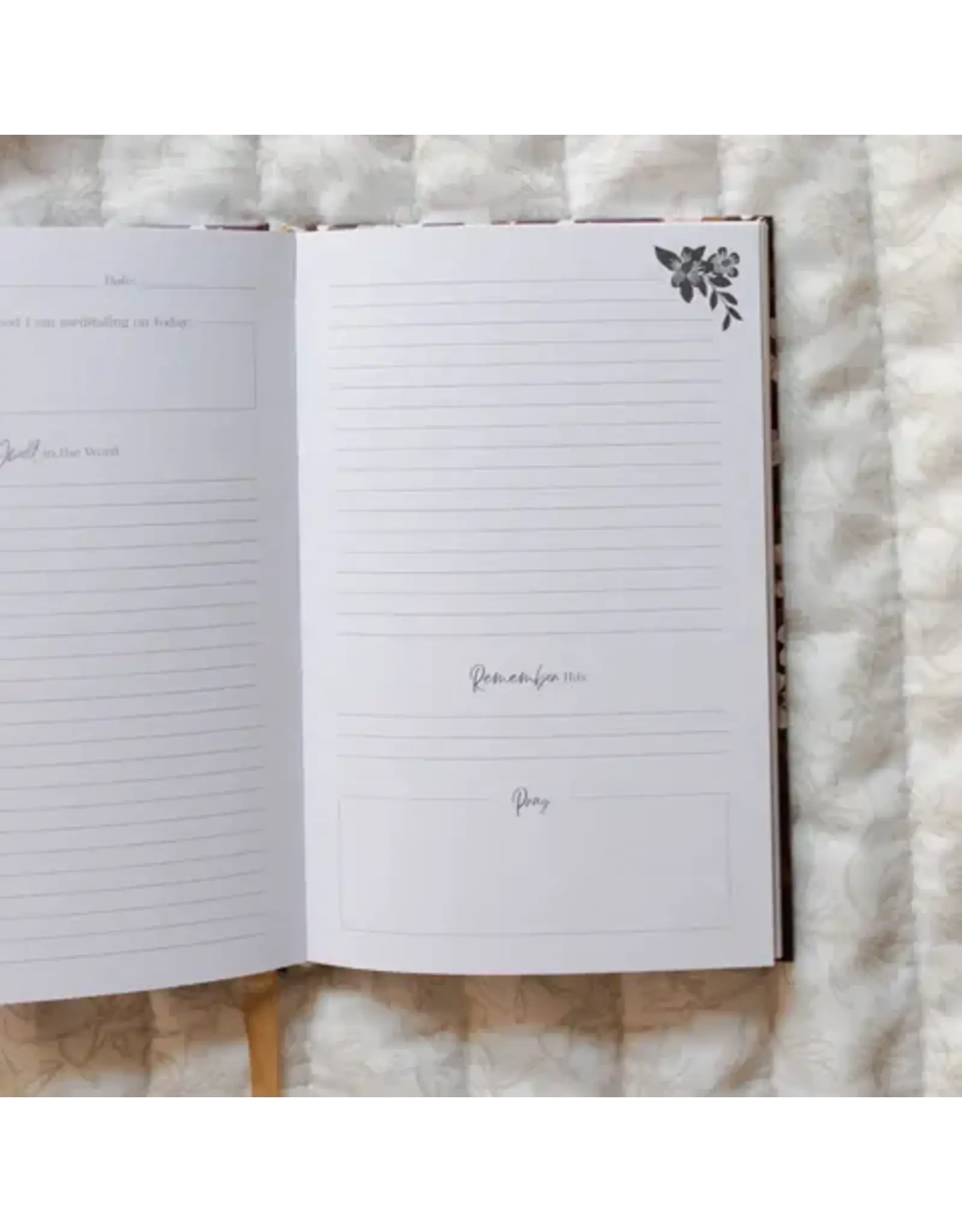 The Daily Grace Co. Dwell in the Word Journal - Burgundy Blooms