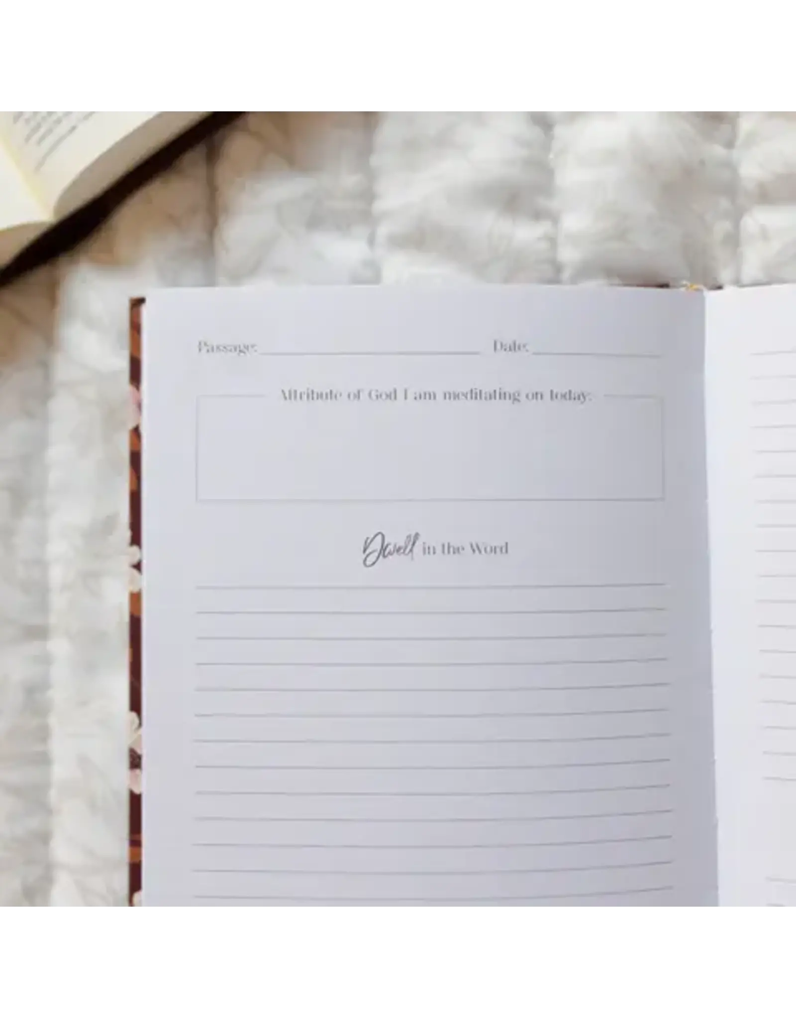 The Daily Grace Co. Dwell in the Word Journal - Burgundy Blooms