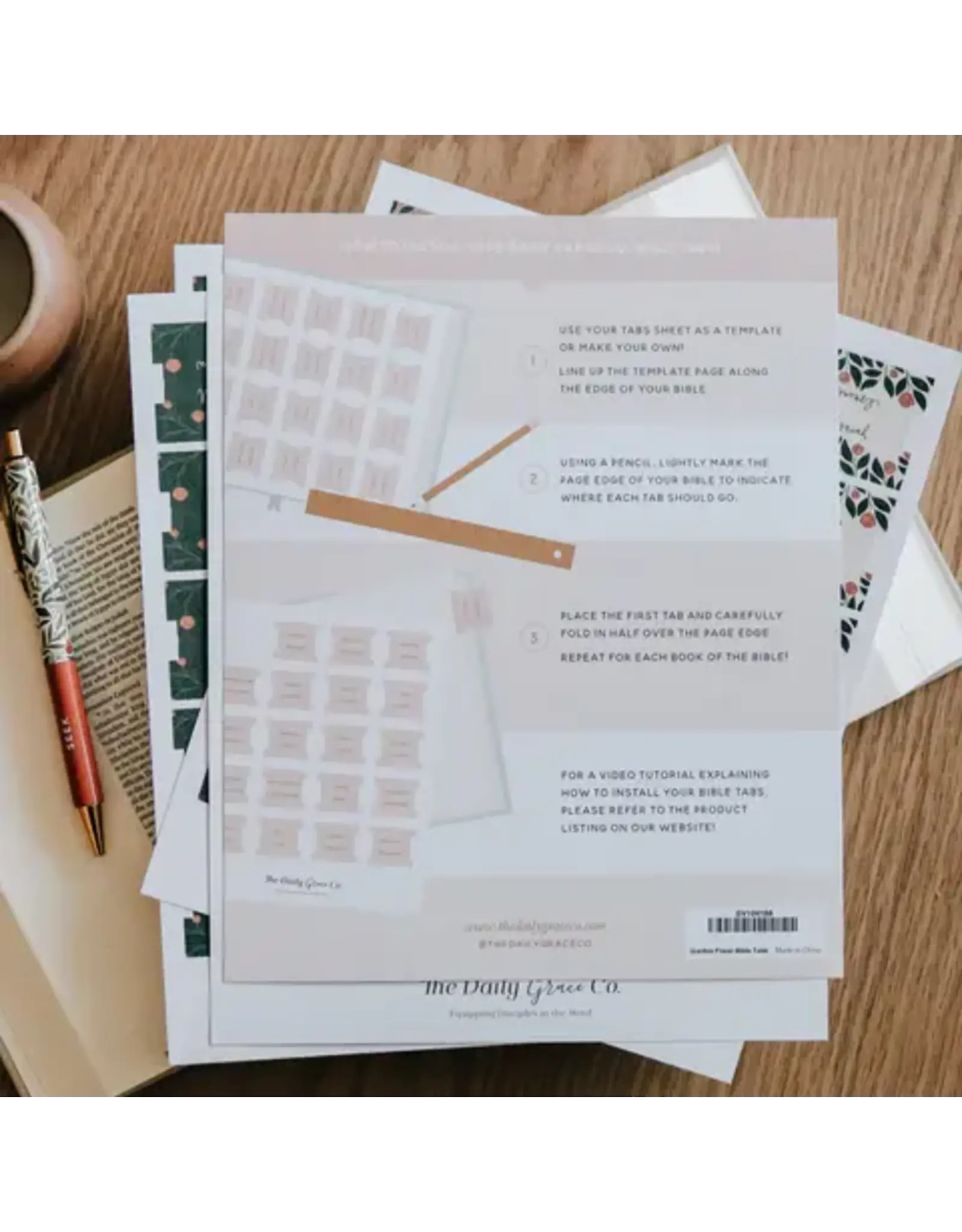 The Daily Grace Co. Bible Tabs - Garden Floral