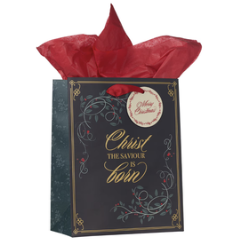 Christian Art Gifts Christmas Gift Bag - Christ is Born (Medium)