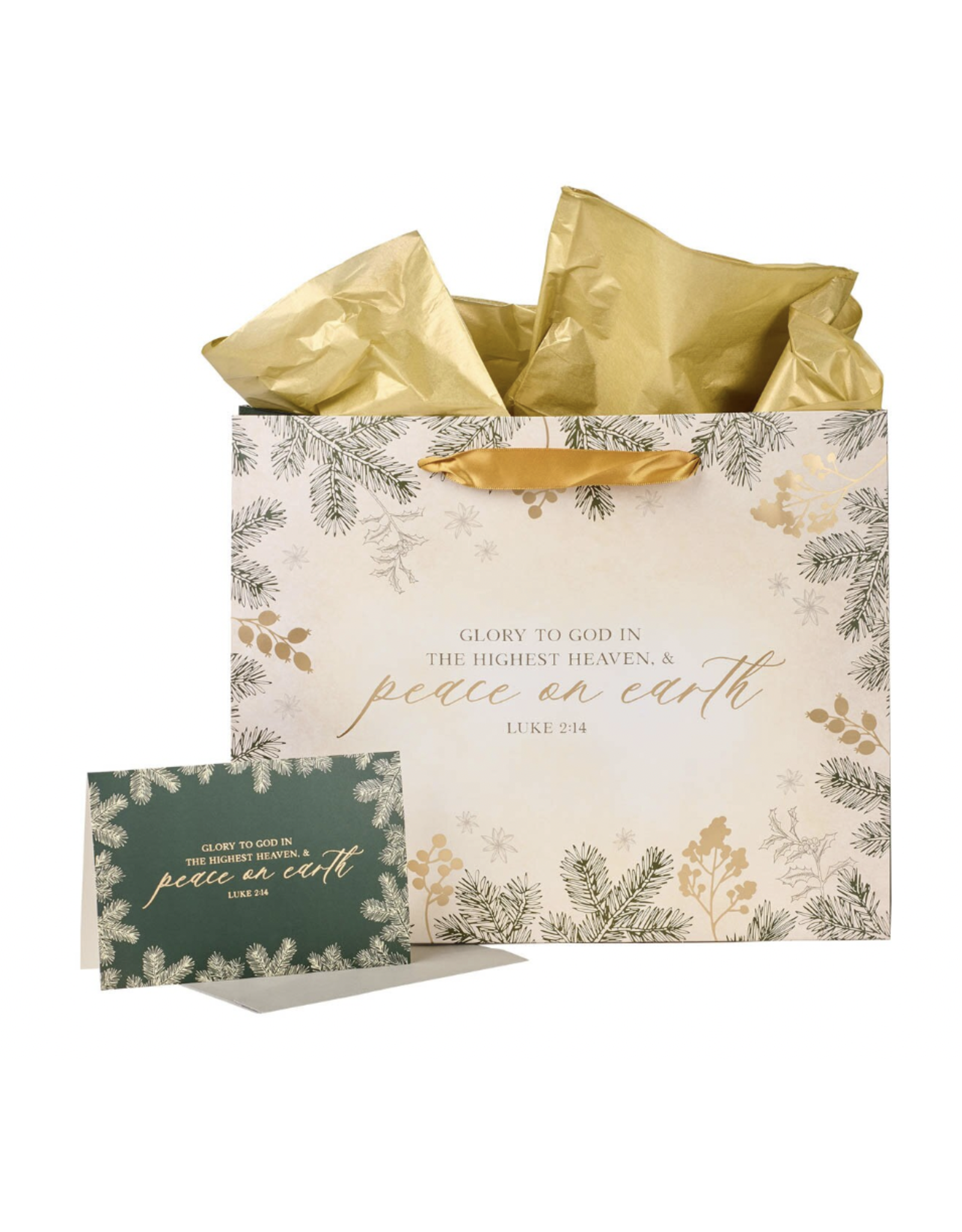 Christian Art Gifts Christmas Gift Bag - Glory to God (Large)