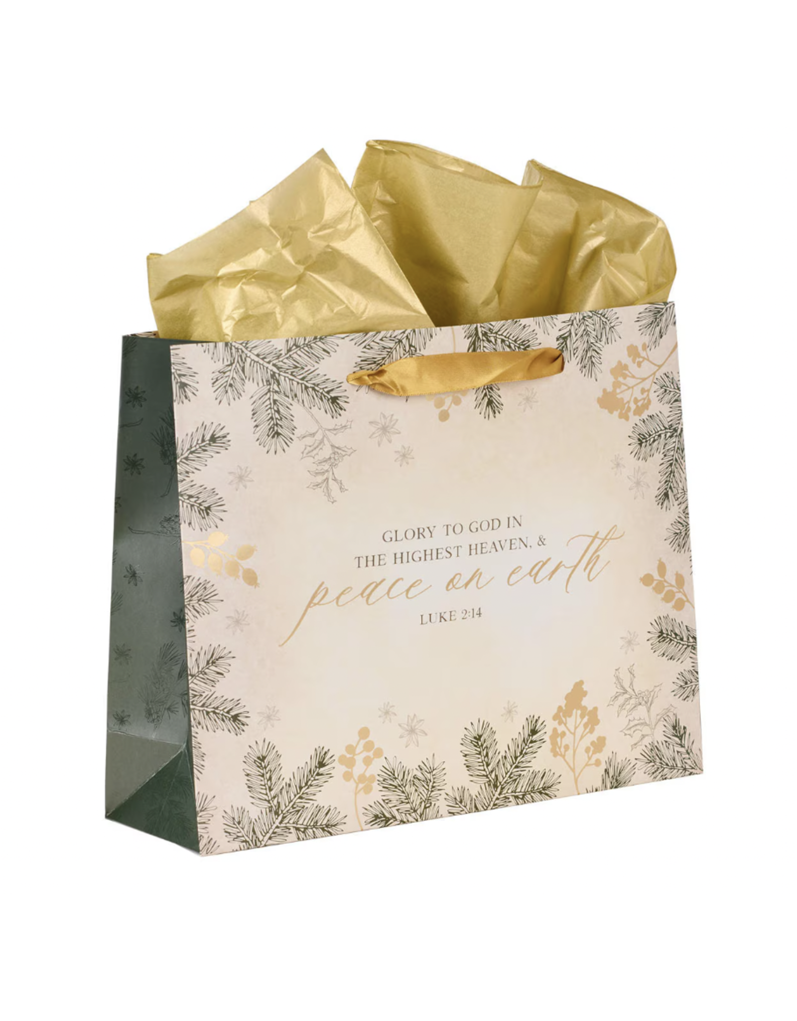 Christian Art Gifts Christmas Gift Bag - Glory to God (Large)