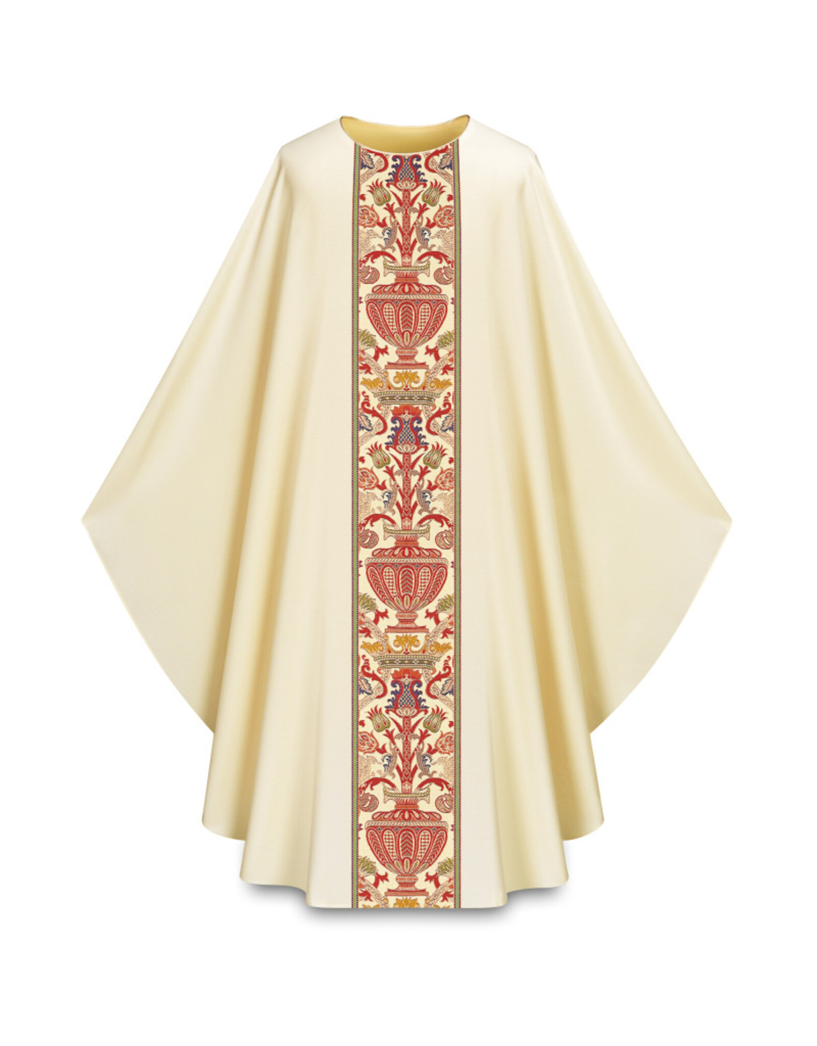 Slabbinck Chasuble -Dupion Fabric with Regina Orphrey