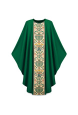 Slabbinck Chasuble -Dupion Fabric with Regina Orphrey
